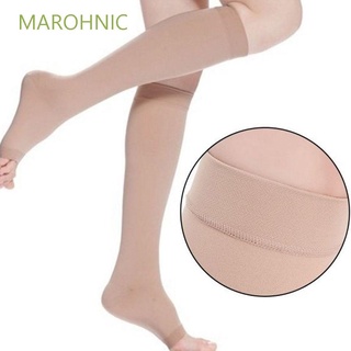 marohnic rodilla alta varicosa calcetines cuerpo moldeando fibra química calcetines de compresión medio dedo del pie soporte tubo largo hombres estilo femenino alivio del dolor/multicolor