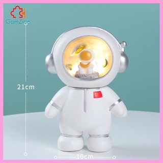 [NANA] Lindo astronauta estatua caja de dinero luz nocturna cumpleaños artesanía Spaceman escultura para decoración niños