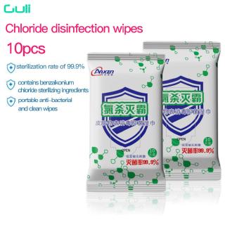 toallitas desechables desinfección 10 piezas de papel de seda húmeda cloro que contiene alcohol esterilizado