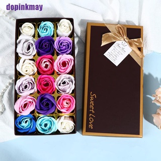 dopinkmay 18Pcs/box Scented Soap Rose Flower Petal Bath Body Rose Soap Wedding Party Gift BSDX (1)