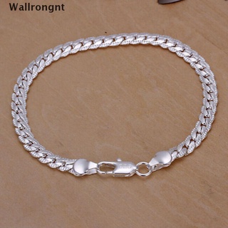wnt> cadena de serpiente chapada en plata de 5 mm de ancho joyería de moda para hombres