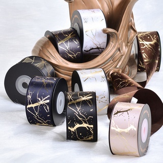 mordhorst flores envolver cintas de satén regalos de embalaje cuerda de la boda decoración de lujo patrón de mármol impreso 10 yardas de papel de oro diy manualidades/multicolor (8)