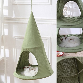 Hamaca para gatos transpirable acogedor en forma de cono colgante cama gatito descanso asiento soleado
