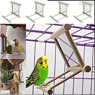 4x swing bird juguete cuerda arnés jaula espejo juguetes para pájaros pequeños a grandes