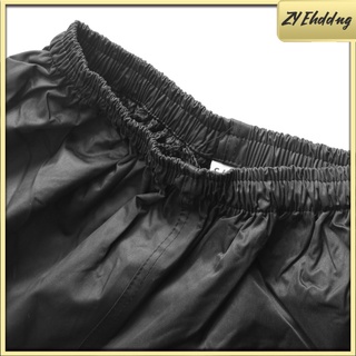 impermeable impermeable reflectante impermeable traje de lluvia negro, incluye chaqueta con capucha y pantalones (4)