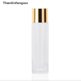 [tfnl] 120 ml vidrio escongelado plata oro tapa bomba de prensa spray loción tóner perfume botellas asf (1)