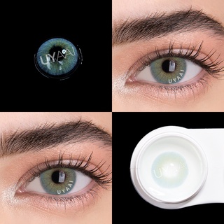 UYAAI lentes de contacto naturales lentes de contacto de Color para ojos 2pcs (1 par) uso anual Kiwi serie ballena (3)