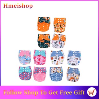 Hmeishop 4Pcs pañal de tela de un tamaño ajustable reutilizable lavable impermeable transpirable bebé entrenamiento pantalones niños niñas