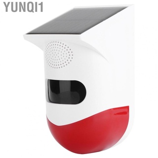 yunqi1 alarma solar inteligente luz estroboscópica 120db sirena de seguridad de sonido ip67 impermeable para tuya home villa yard