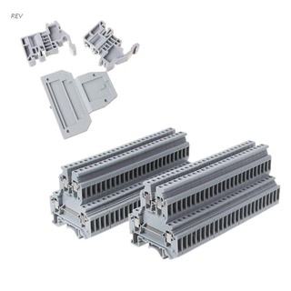 rev 50 piezas ukk3 din rail doble nivel bloque de terminales de doble fila 500v 25a 28-12awg gris