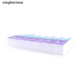 [xinghernew] caja de pastillas semanal de 7 días, organizador de medicina, contenedor caliente