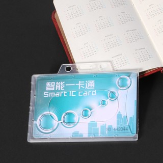 10Pcs Vertical Horizontal plástico ID insignia titular de la tarjeta transparente oficina viaje