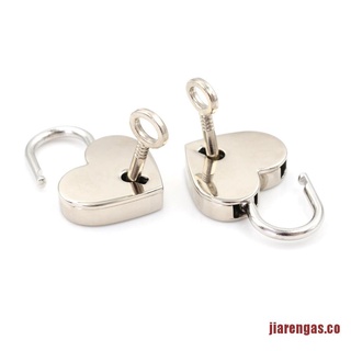 RENGA - candado de Metal plateado con forma de corazón, 2 bolsas de equipaje, cerradura con llave Mini