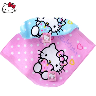 Sanrio Hello Kitty toalla de dibujos animados bebé algodón absorbente toalla cuadrada bebé Mini baberos