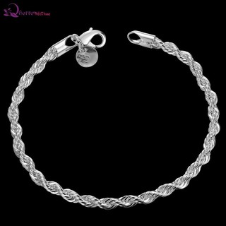 BLT nueva pulsera de diseño de cuerda torcida de plata esterlina 925 para Unisex hombre mujeres regalo