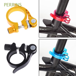 PERRINS Road Bike Seatpost Clamps Mountain Bike Seat Post Clamp Seat Tube Clip Ultralight Spare Parts Quick Release Aluminum Alloy MTB Bicycle Seat Post Cycling Accessories/Multicolor
