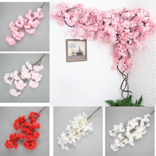 en stock 90 cm árbol de cerezo flores artificiales seda alta simulación decoración de boda decoración del hogar