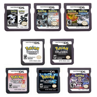 Consolas * Pokemon Platinum Pearl Diamond Game Card Pokemon negro y blanco 1/2 cartucho para 3ds Nds Ndsi Ndsl Ds 2ds versión en inglés