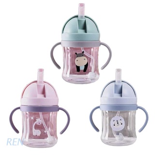 REN 250ml Baby Feeding Cup with Straw Child Learn Feeding Drinking Bottle Sippy Cup