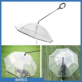 [DOLITY1] Paraguas para perros mascotas, construido en correa para cachorro, secado, impermeable, cubierta transparente