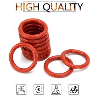 100 piezas de goma de silicona VMQ sellado tórica de repuesto blanco rojo Durable sello O anillos junta anillo arandela OD 10mm-35mm CS mm resistencia al aceite resistencia al desgaste impermeable (2)