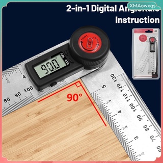 digital angle finder protractor regla nivel 2 en 1 herramienta de carpintería 360 lcd