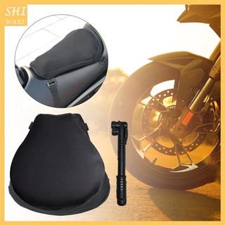 [SHIWAKI] Cojín de asiento de motocicleta, relleno de aire para asiento de motocicleta, Protector de trasero transpirable para motocicleta, reduce la presión y la fatiga