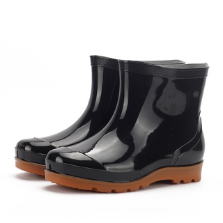 Moda camuflaje antideslizante tubo bajo transpirable zapatos de lluvia de los hombres botas de lluvia zapatos de agua lavado de coches trabajo pesca zapatos de goma botas de un solo zapatos