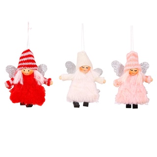 lindo peluche santa ángel muñeca árbol de navidad juguete colgante adorno fiesta decoración del hogar