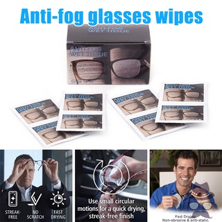 paquete de 50 toallitas antiniebla para limpieza de tejidos húmedos, ideal para gafas desechables