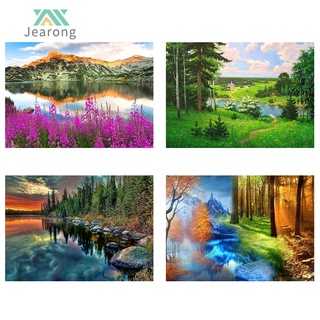 Jearong-stock Natural paisaje completo redondo taladro 5D diamante pintura DIY arte cuadro Kit