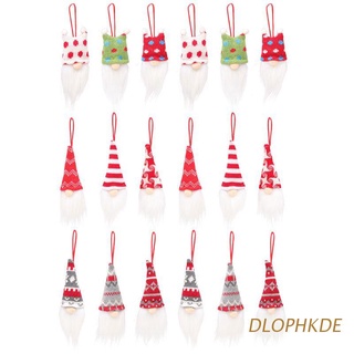 dlophkde 6 pack de navidad gnome sombrero de felpa adornos sueco santa navidad árbol decoración colgante