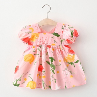 followus1*_- Toddler Baby Kids Girls Summer Floral Dress Princess Dresses Casual Clothes