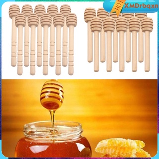 10x Wooden Mini Honey Dipper Sticks 3 Inch 4 Inch Honey Stirring Rod for Honey Jar Dispense Drizzle Drizzling Wedding Party Favors (1)