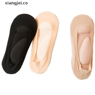 [xiangjei] plantillas para mujer 3d elástico transpirable cojín invisible calcetín ortopédico co