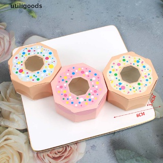 utiligoods 10 piezas caja de caramelos hexágono caja de regalo donut bolsa de chocolate dulce caja de embalaje venta caliente