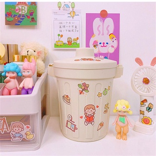BOBBY dust-proof Mini With cover Multifunction garbage can Pen holder Storage Box tidy cute desktop
