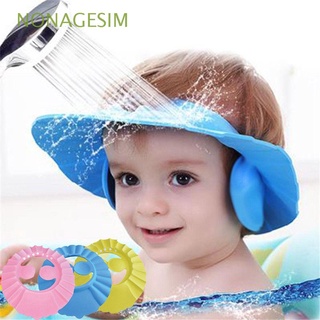 nonagesim niños niñas bebé ducha tapas de protección de oído baño visera champú sombrero portátil impermeable moda niño niños ajustable protección de ojos lavado escudo de pelo
