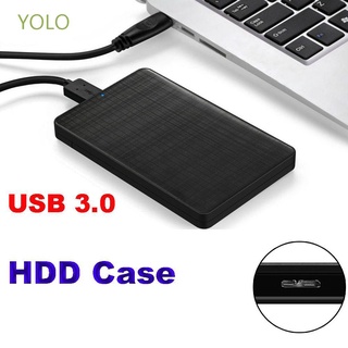 Yolo con Cable HDD caso negro disco duro caja HDD caja de disco externo USB 3.0 2.5" diseño a cuadros SATA/Multicolor (1)