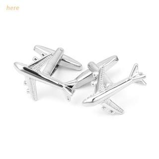 here Novelty Airplane Wedding Party Suit Shirt Men's Cufflinks Cuff Links Jewelry New