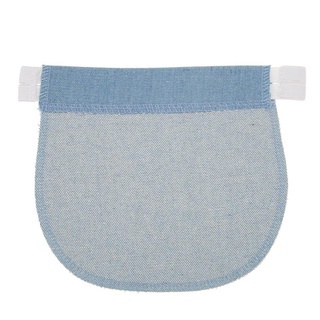 maternidad embarazo ajustable cinturón elástico pantalones extender botón (azul claro