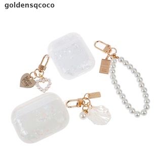 Coco 1Set pearl shell leopard Bluetooth auricular cubierta protectora caso colgante conjunto.