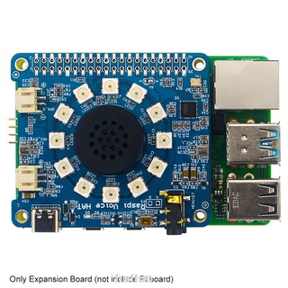 Tablero de expansión tipo C doble micrófono AI altavoz inteligente con RGB LED para Raspberry Pi 4B sombrero de voz