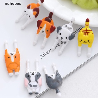 nuhopes 7 unids/set lindo mini animal de dibujos animados alimentos picks niños snack comida frutas horquillas co (4)