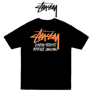 stussy joint dover manga corta de los hombres sueltos de media manga camisa femenina gran logotipo de impresión pareja de manga corta t-shirt