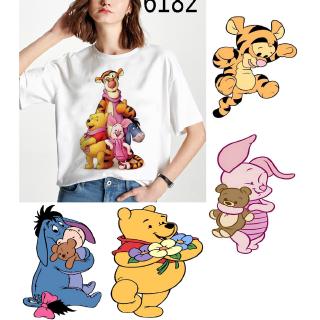 Moda Tops Mujeres Casual Camiseta Blusas Y Camisas Pareja Desgaste Winnie the Pooh Aventuras Disney Dibujos Animados Impresión
