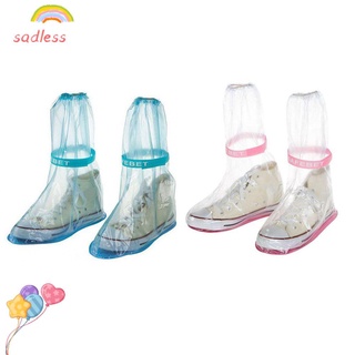 sadless rainy days herramientas botas de agua reutilizables lluvia galoshes botas de lluvia cubiertas de zapatos impermeables antideslizantes unisex espesar overshoes/multicolor