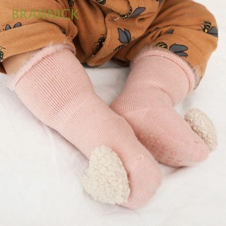 BRANNICK 6-18 months Baby Socks Newborn Non-Slip Sole Floor Socks Cute Stereo Doll Autumn Winter Thick Soft Girls Cartoon/Multicolor