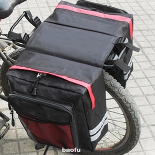 Almacenamiento de bicicleta de montaña cierre de cremallera resistencia al desgaste portaequipajes bolsa de alforja (3)