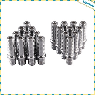 20PCS Extended Wheel Stud Conversion M14x1.5 to M12x1.5 50mm Screw Adapter